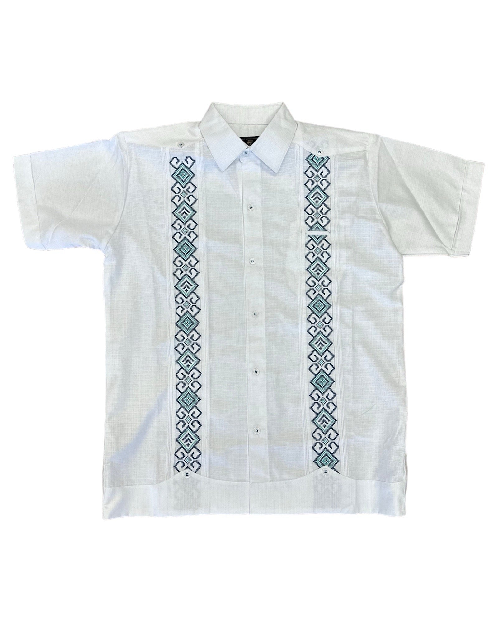 Men’s Guayabera Bahia White Teal
