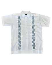 Men’s Guayabera Bahia White Teal