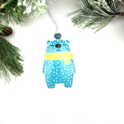 Ice Bear in the Snow Ornament