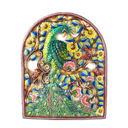Arched Window with Peacock