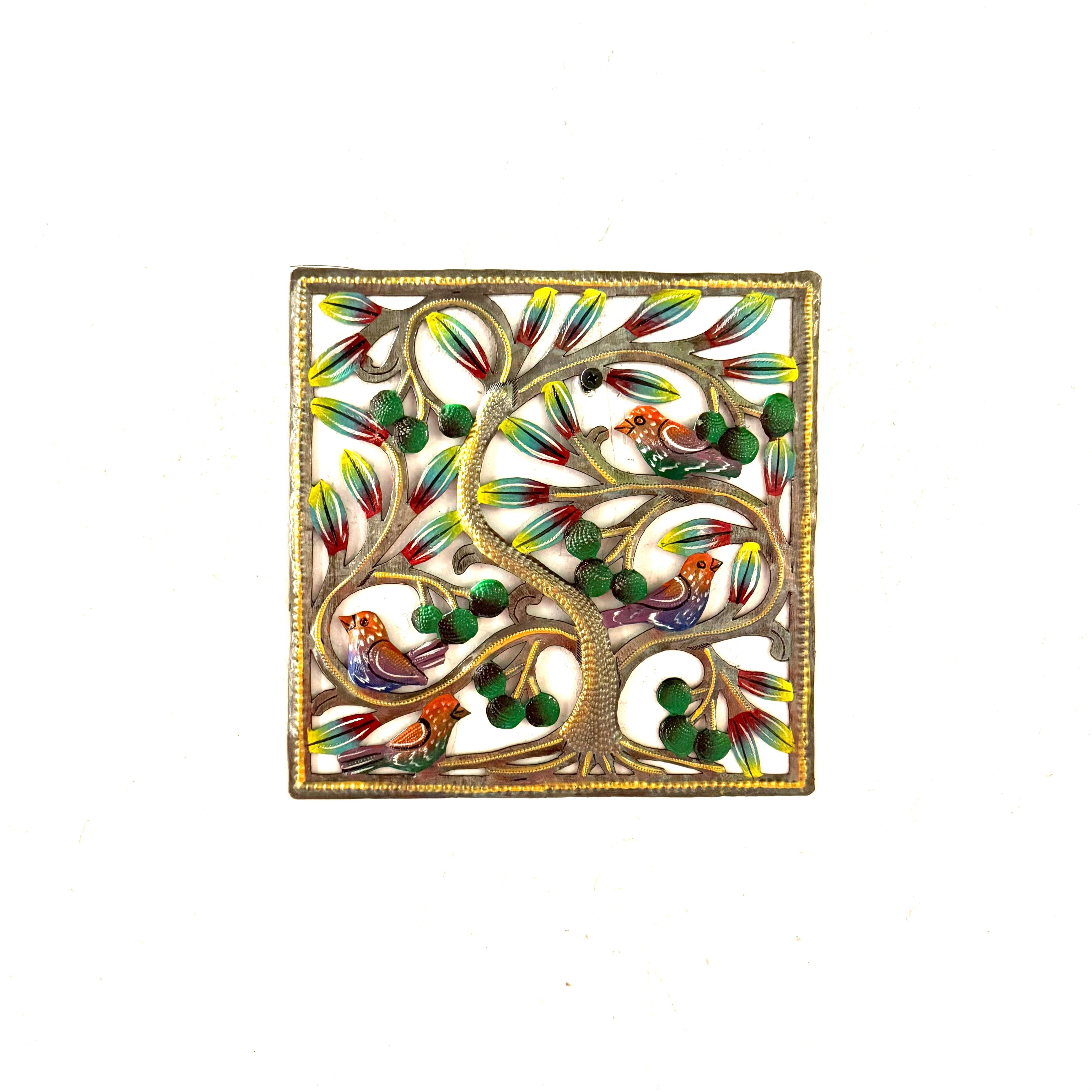 Small Square Birds with Green Fruit