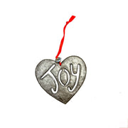 Rustic Natural Joy Heart Ornament