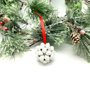 Cereal Box Bead Popcorn Ornament- Bright White
