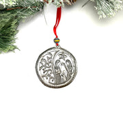 Sweet and Simple Round Nativity Ornament