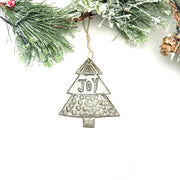 Rustic Natural Joy Tree Ornament