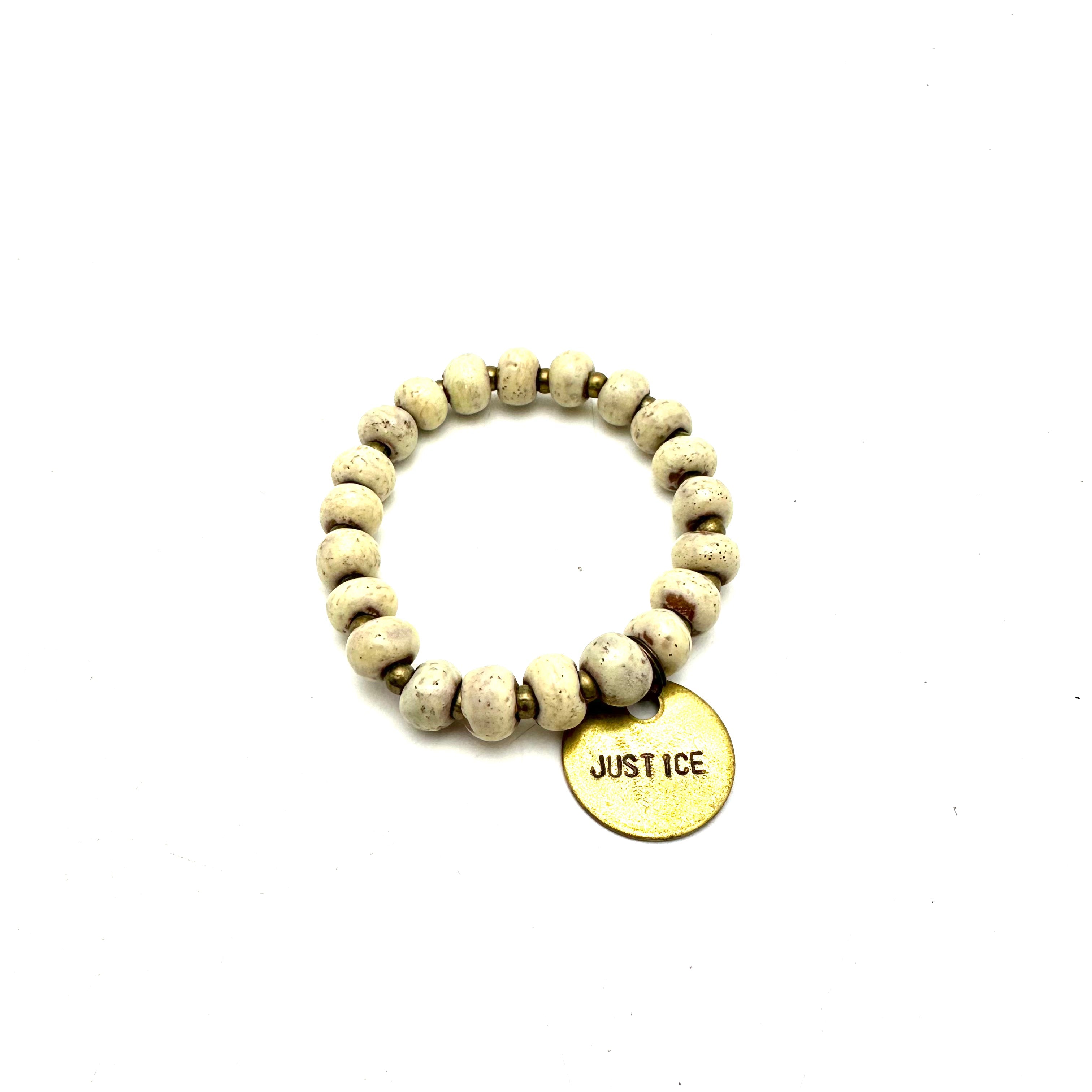 Ceramic Charm Bracelet - Justice