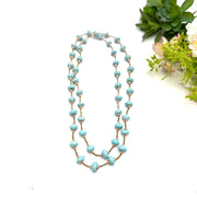 Robin’s Egg and Rose Gold Necklace