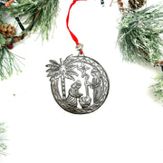 Palm Nativity Ornament
