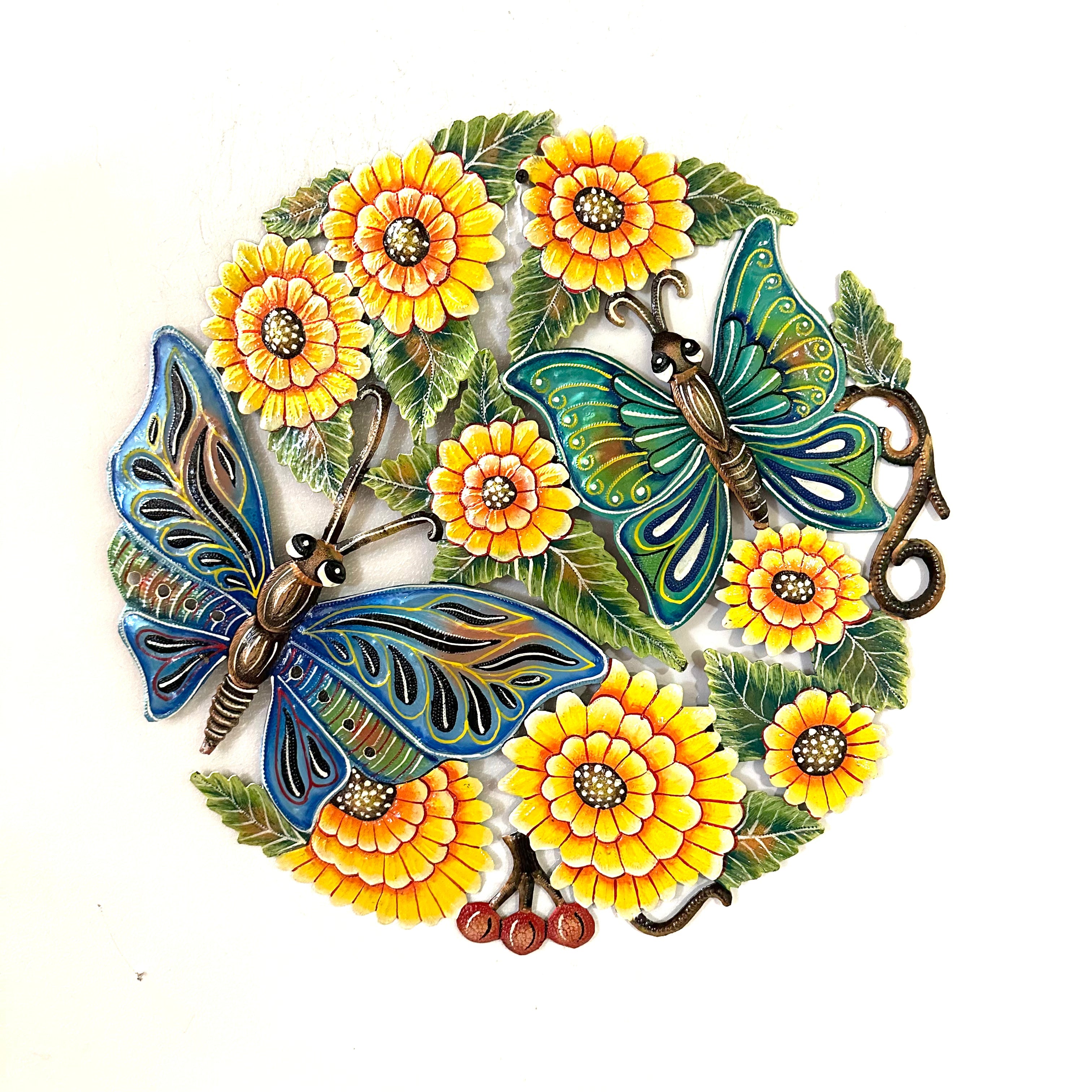 Butterfly Round- Yellow Flowers