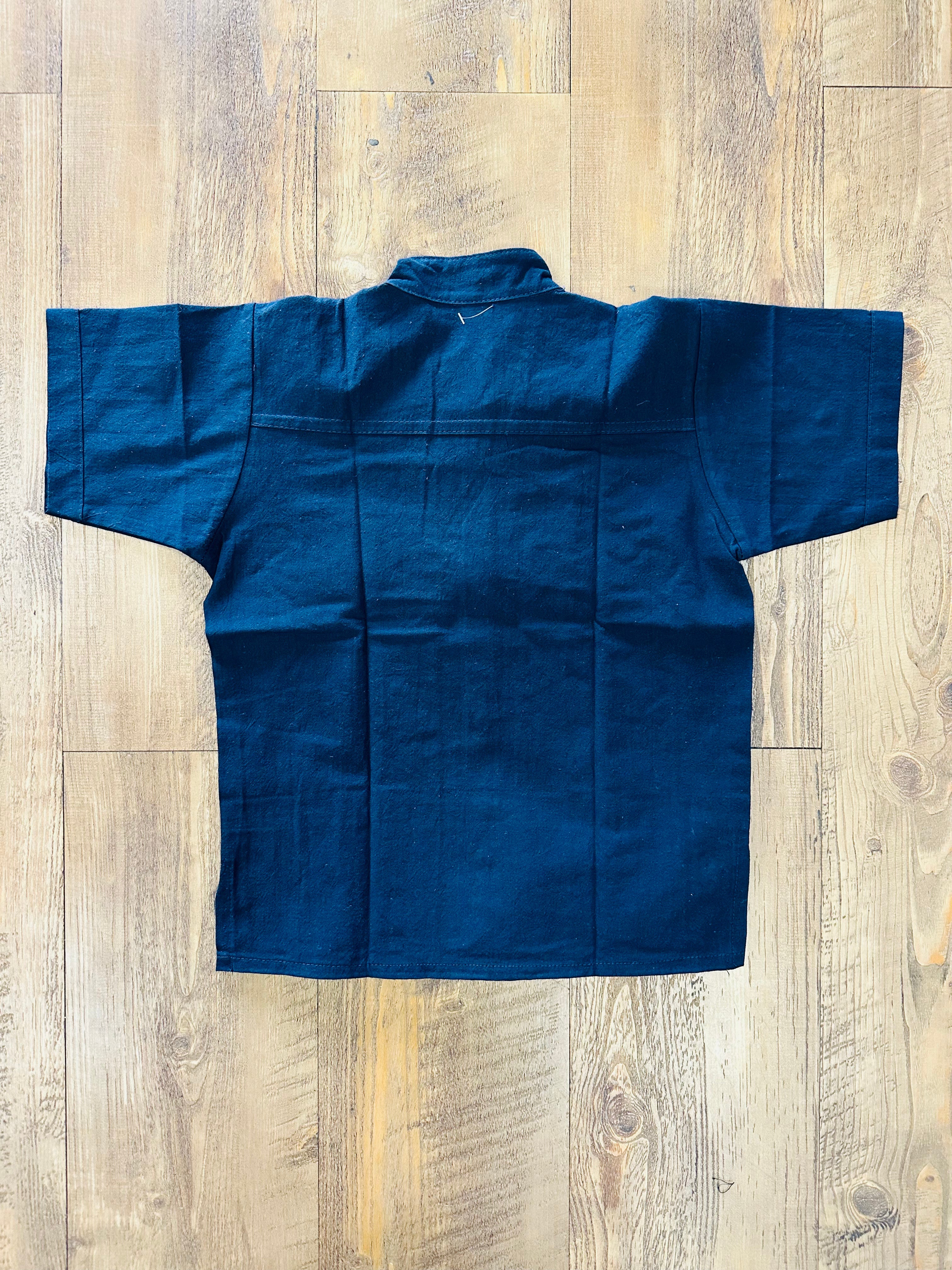 Boys Guayabera Maya Navy