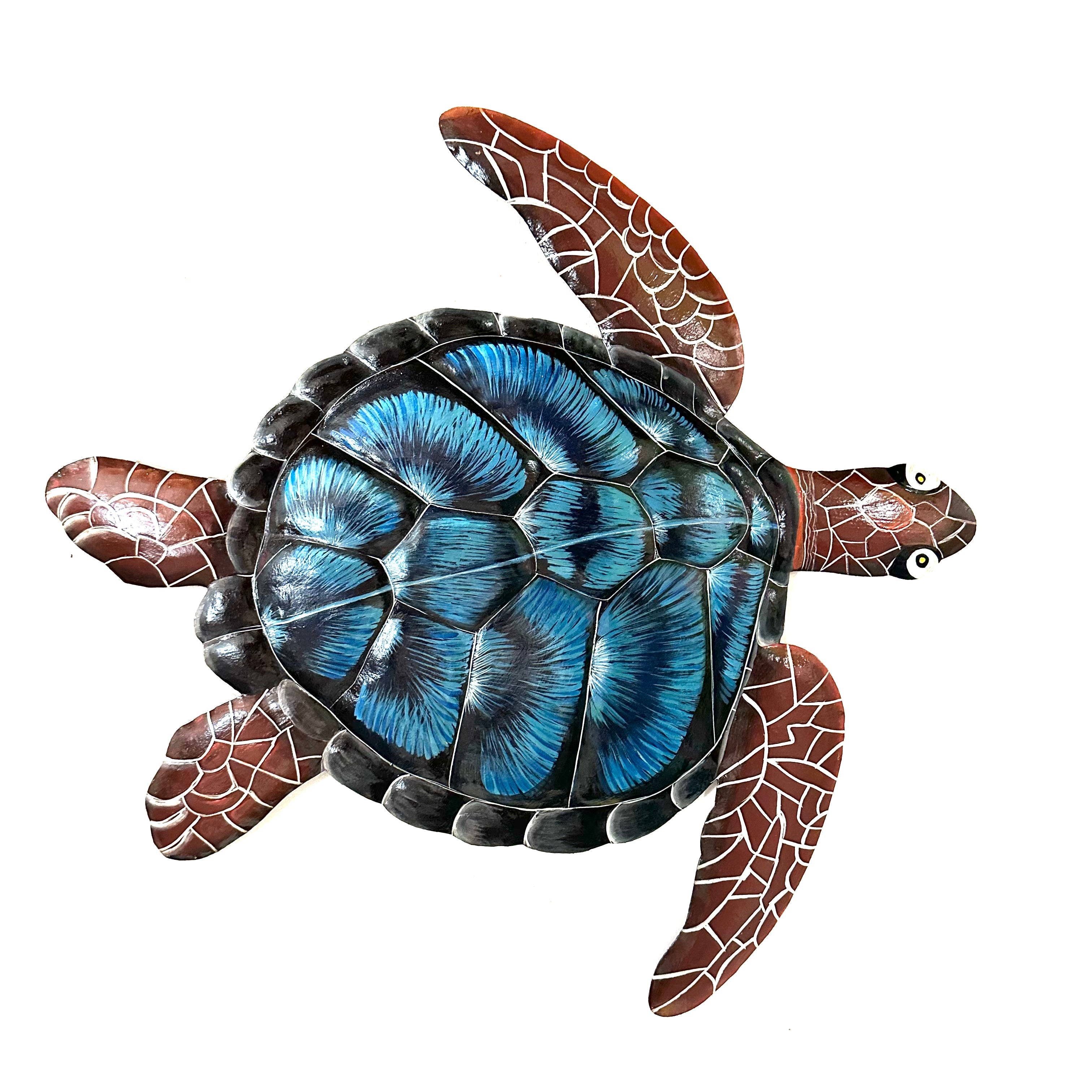 Brown and Blue Sea Turtle