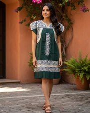 San Antonino Embroidered Deshilado Dress