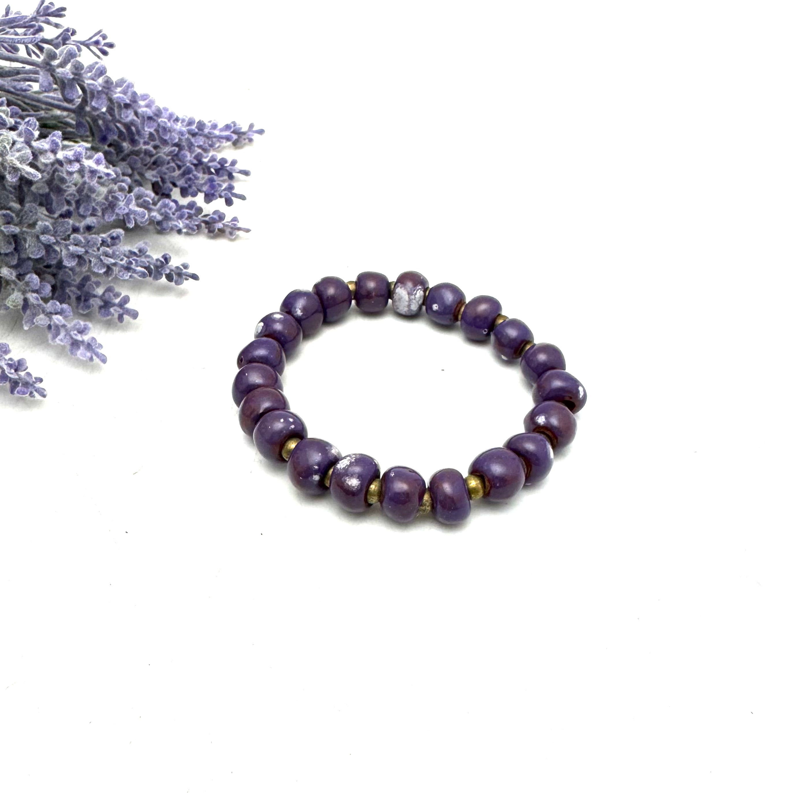 Grape Splash Ceramic Bracelet