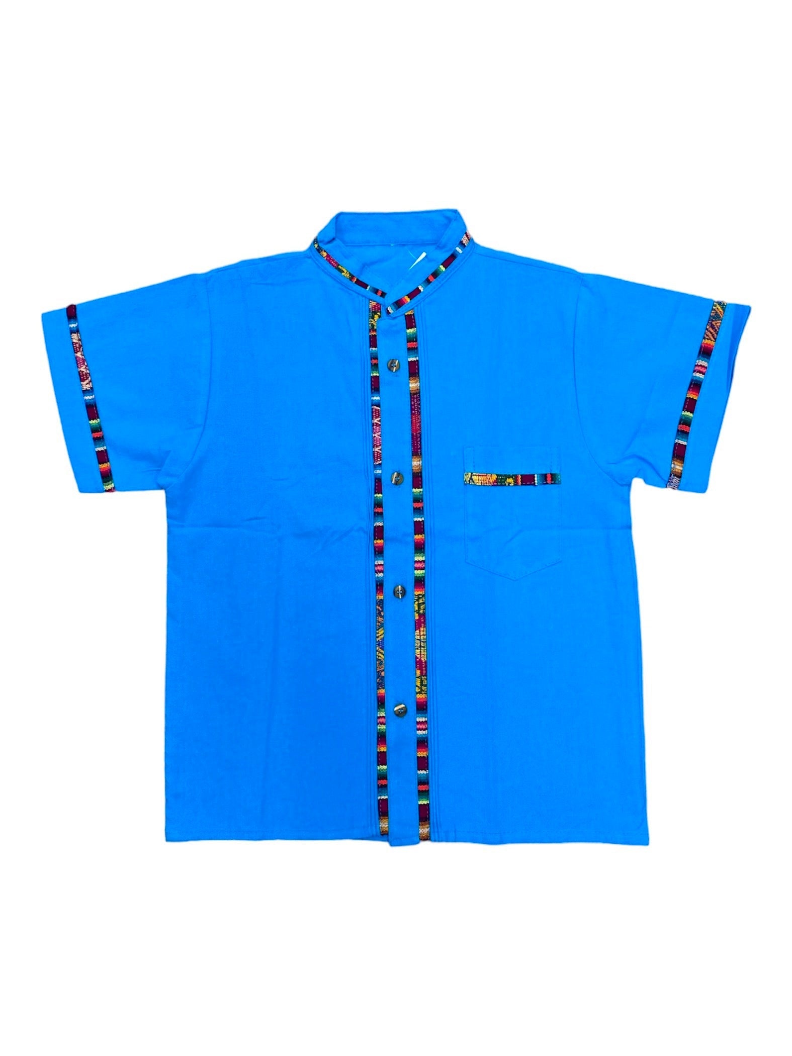 Boys Guayabera Coralillo Sky Blue