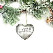 Rustic Natural Love Heart Ornament