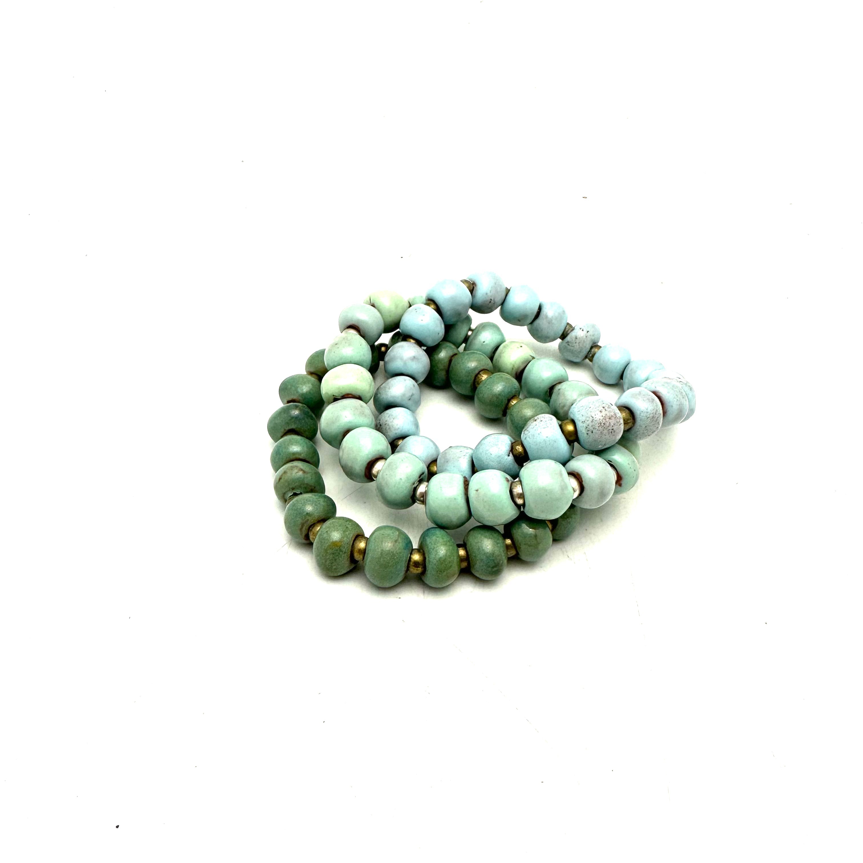 Blue Watercolor Bracelet Stack