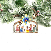 Painted Dome Mini Standing Nativity