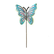 Turquoise Butterfly Garden Stake
