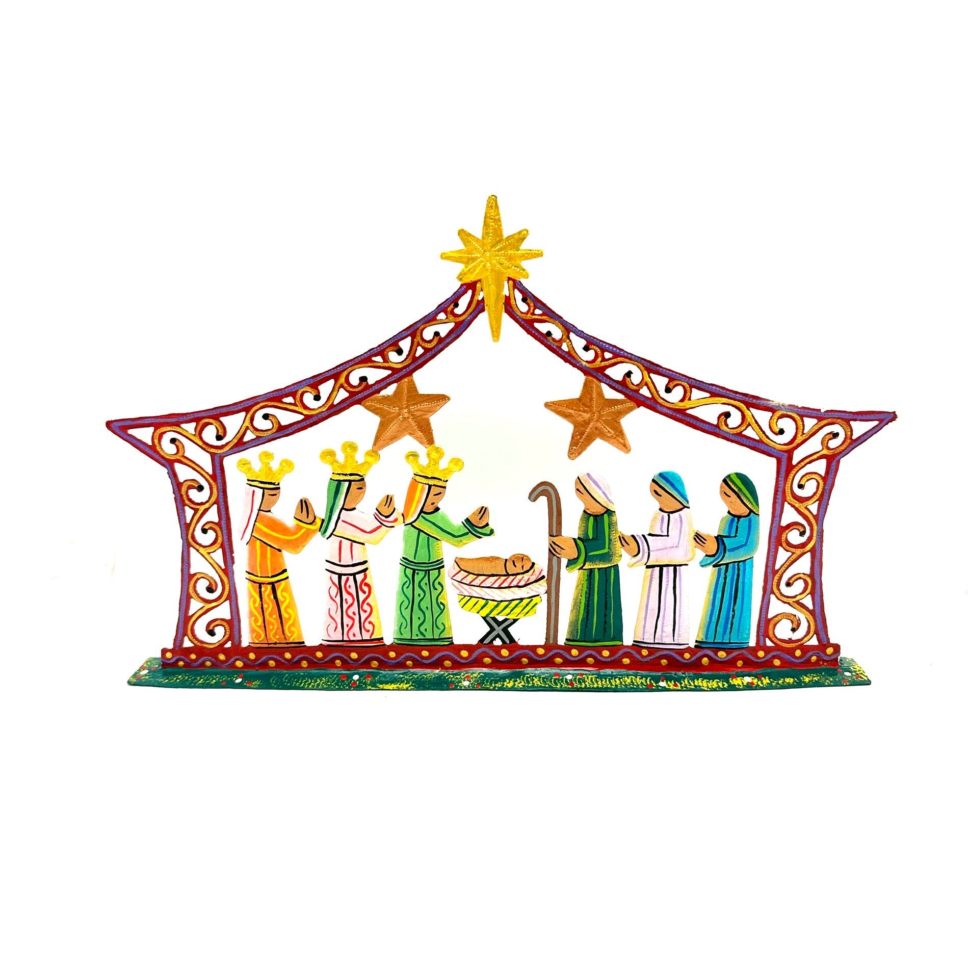 Staff Favorite Magenta Standing Nativity