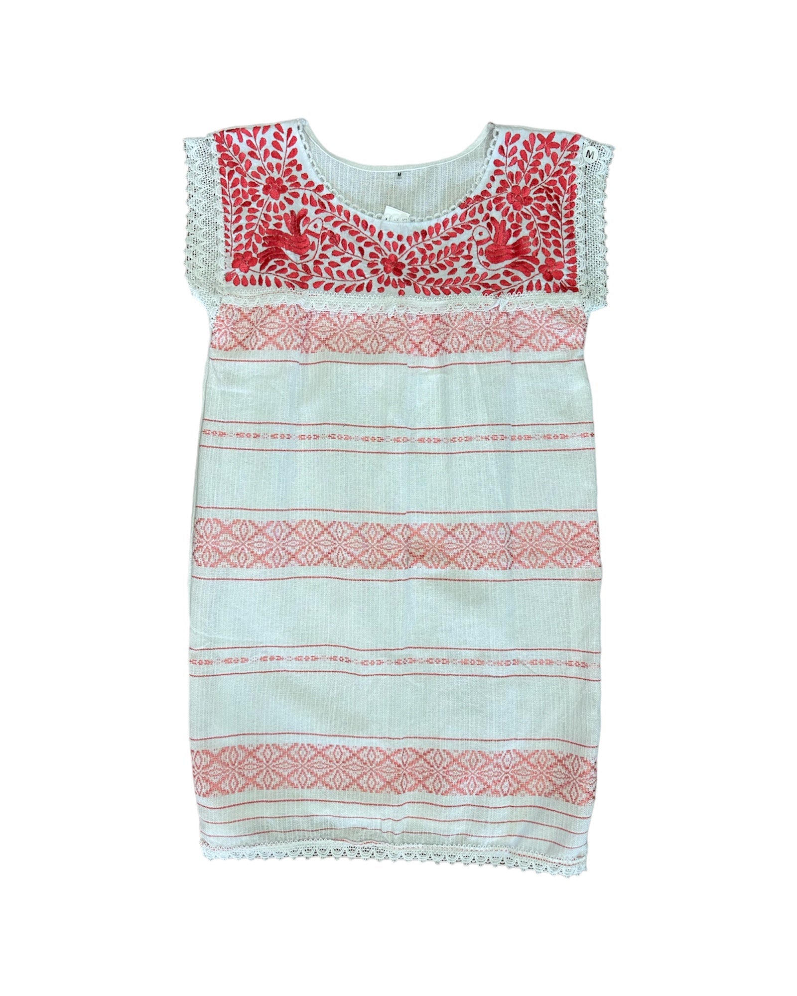 Oaxaca White Loomed Dress