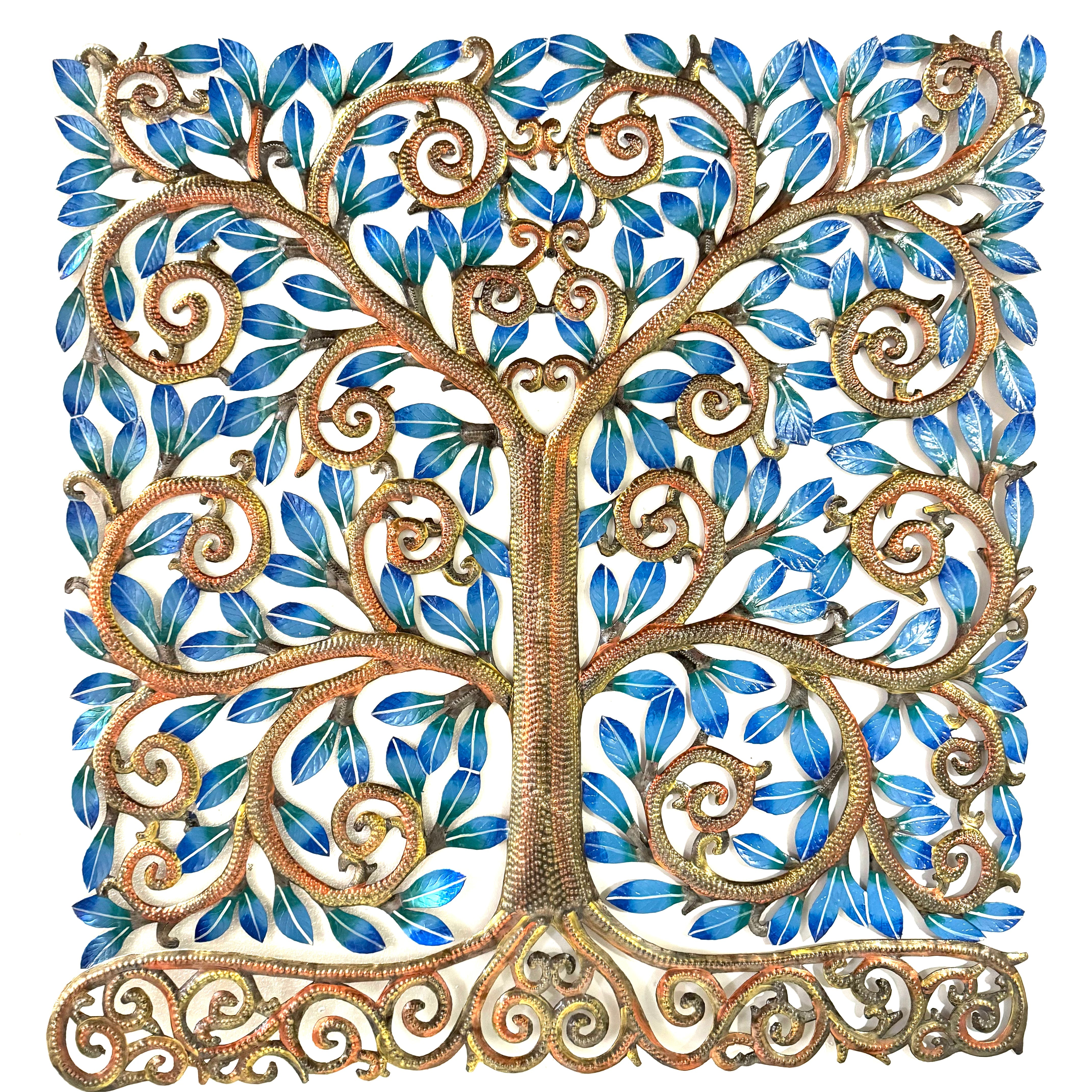 Jumbo Square Blue Tree