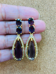 Purple AD EARRINGS