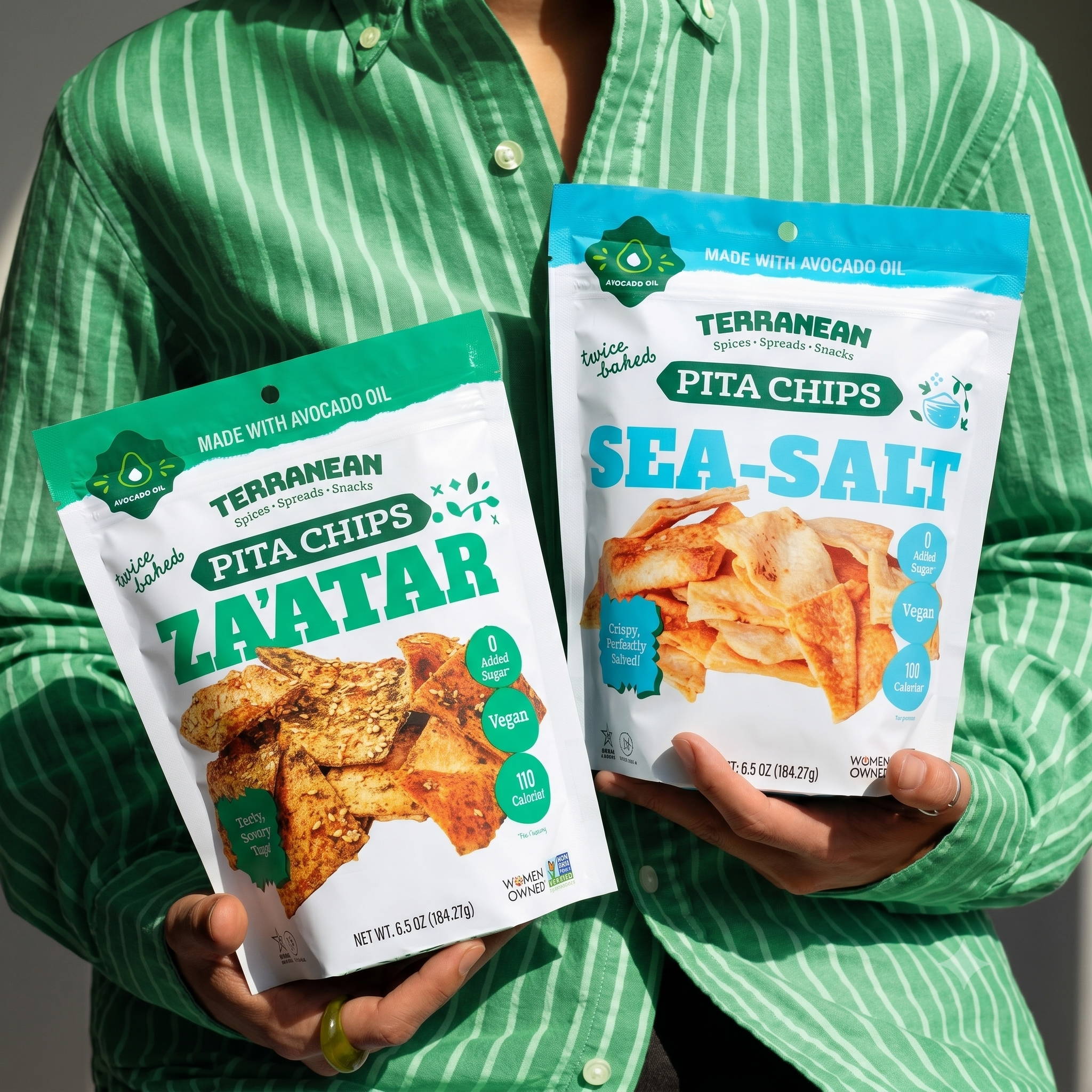 Za'atar Pita Chips (6.5oz.) Please select spicy or original za'atar.