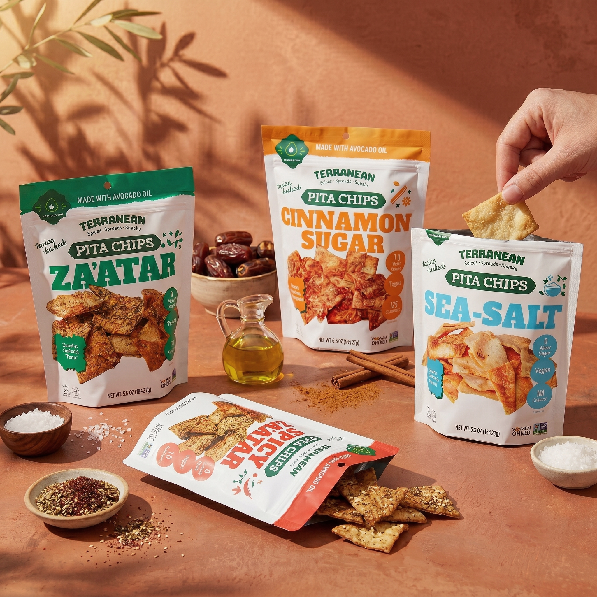 Pita Chips THREE PACK - Please select your flavors!
