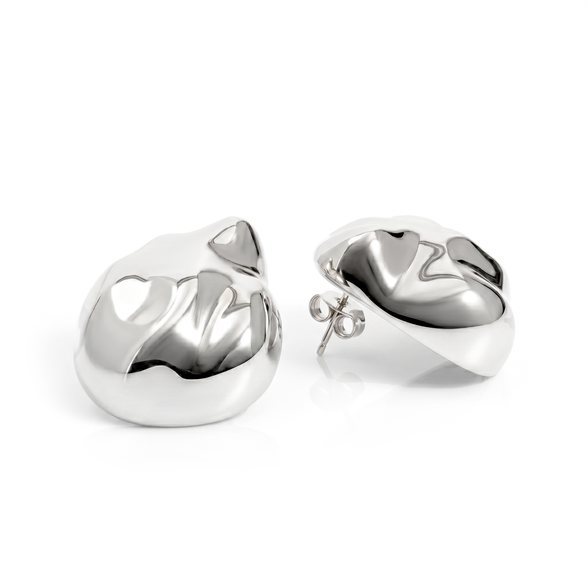 Giselle Dented Dome Earrings