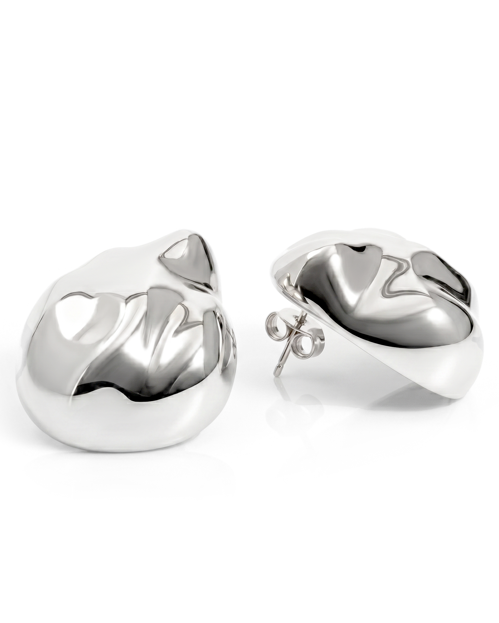 Giselle Dented Dome Earrings