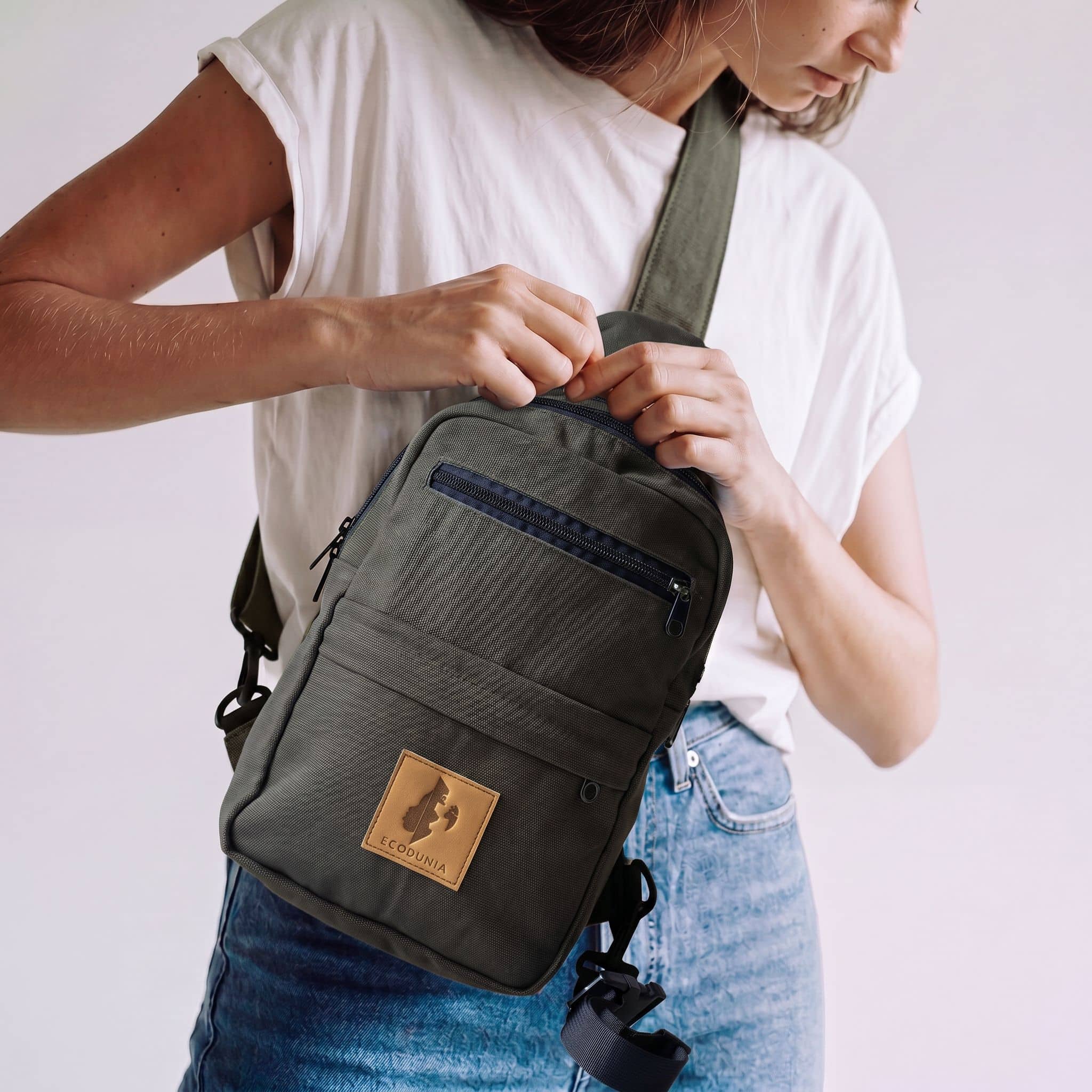 Large Canvas Crossbody Sling Bags |  Umoja