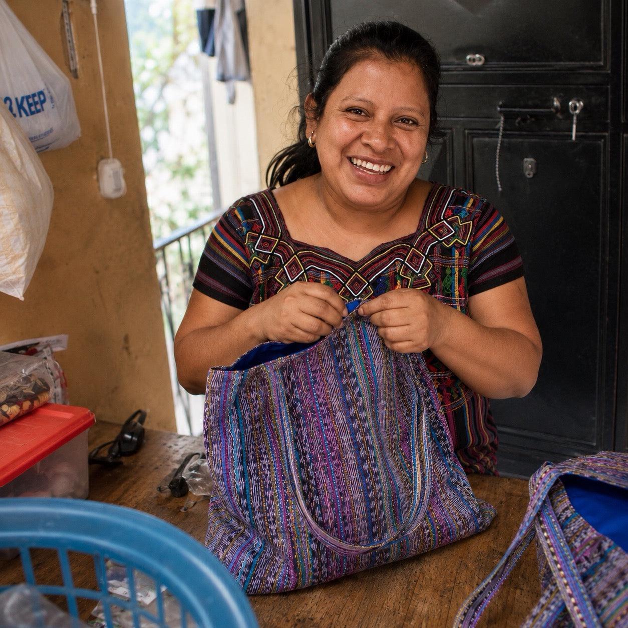 Up-cycled Corte Market Bag - Guatemala
