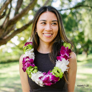 Paradise Triple Orchid Lei (Multi-Color)