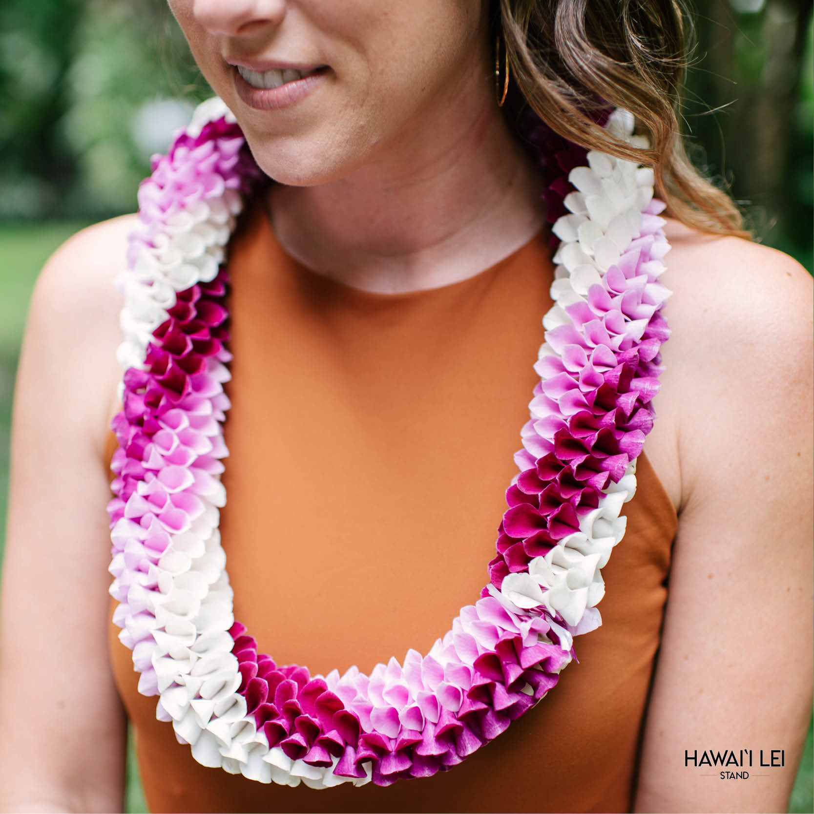 Spiral Orchid Lei (Fusion) (Pattern Varies)