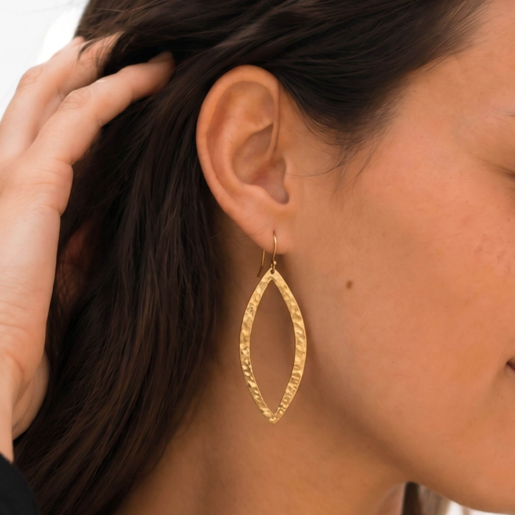 Brass Water Drop Earrings for Women - Mombasa