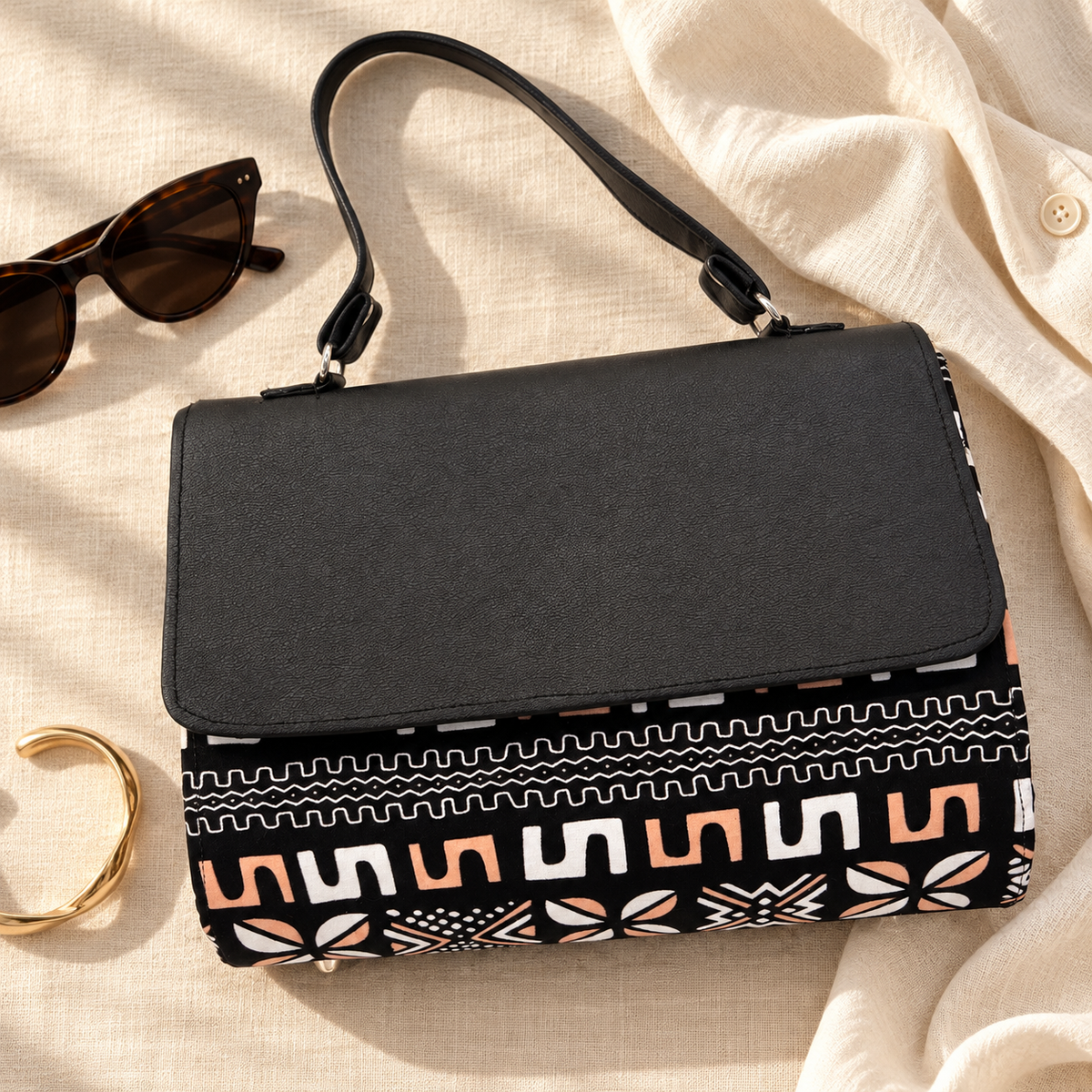 Hananie Mud Print Handbag