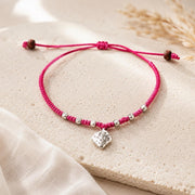Hmong Silver .925 Charm Adjustable Bracelet - Thailand