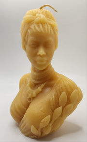 Goddess with Twists Beeswax Candle