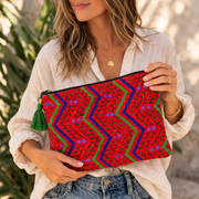 Maya Up-cycled Huipil Cosmetic One-of-a-Kind Bag (2XL) - Guatemala