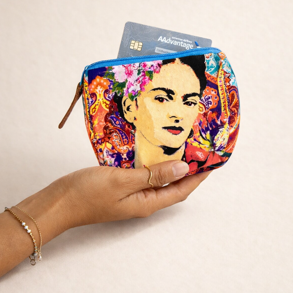 Frida Kahlo Printed Boho Mexican Style Coin Purse - Thailand