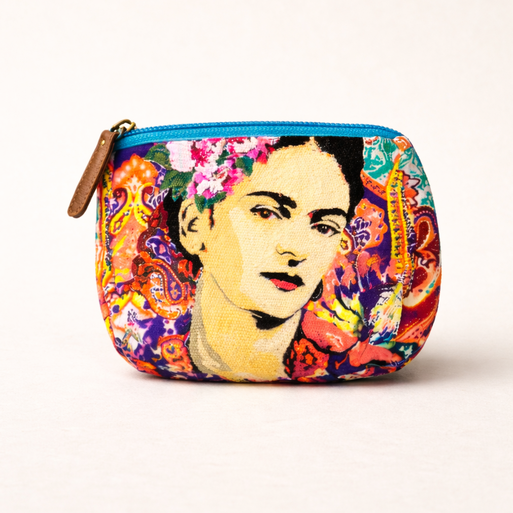 Frida Kahlo Printed Boho Mexican Style Coin Purse - Thailand