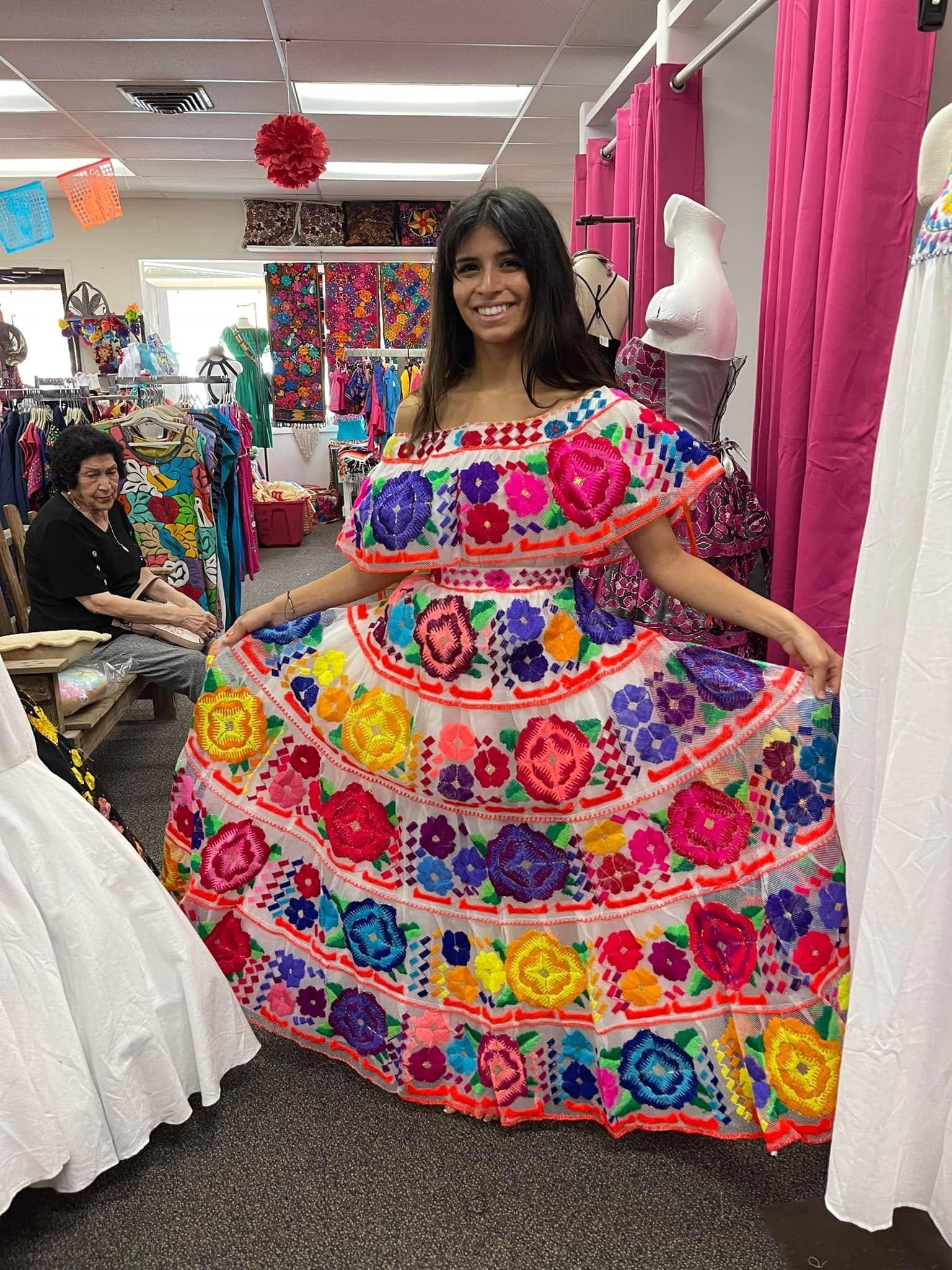 Mexican Chiapaneca White Dress