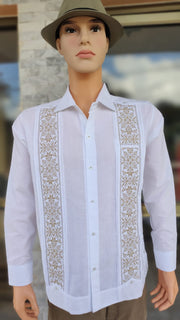 Men's Guayabera Presidencial Riviera White