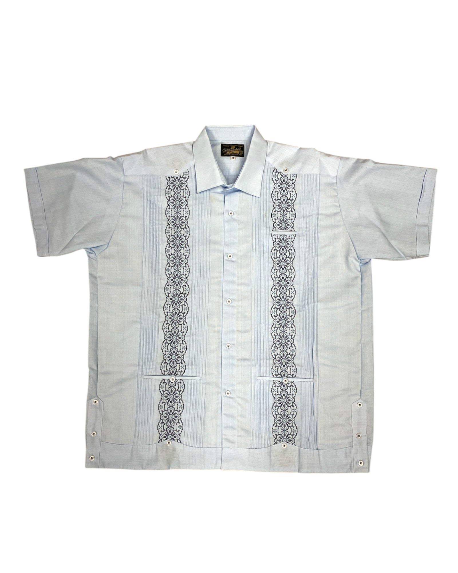 Men’s Linen Guayabera Izel Light Blue