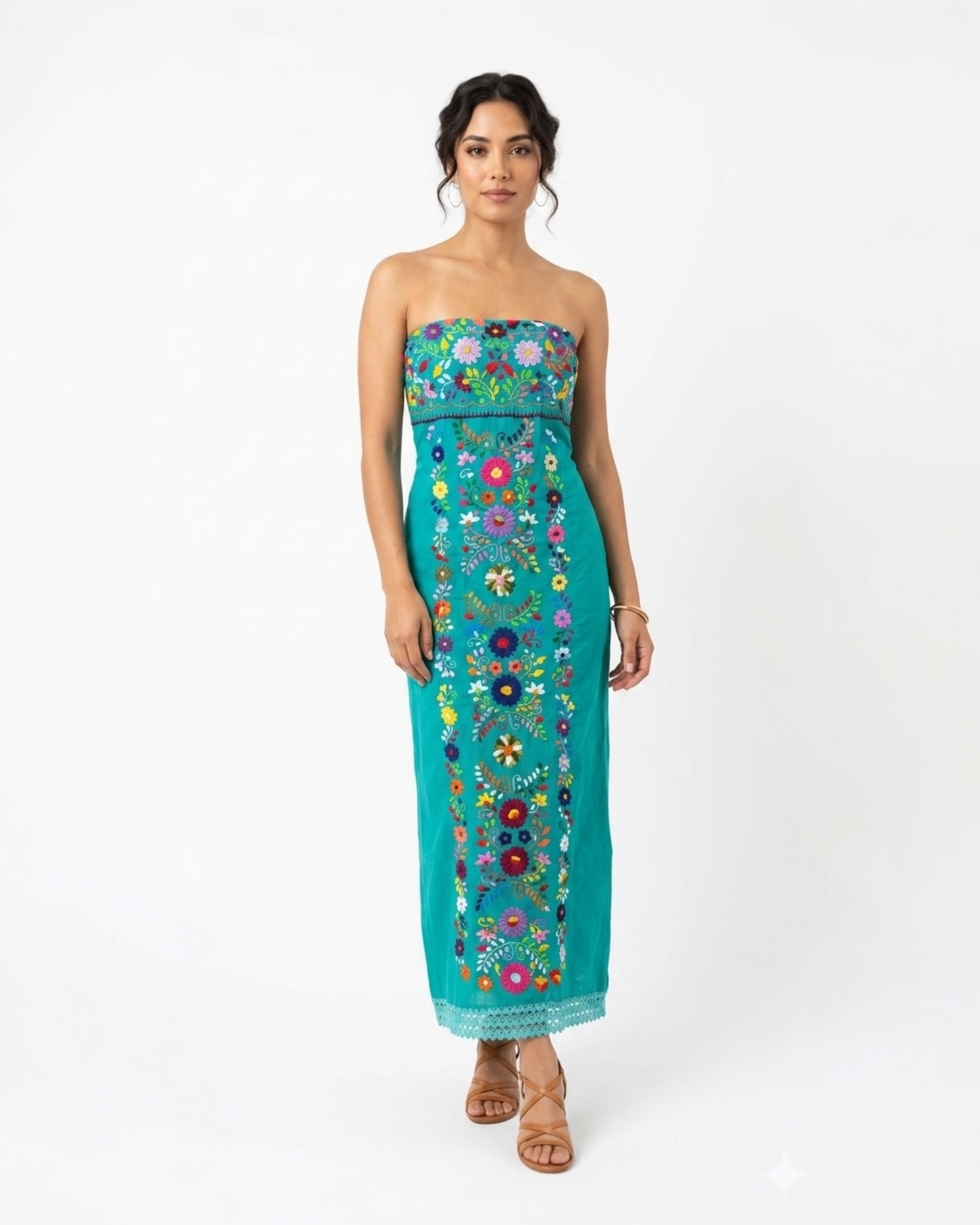 Sara Mexican Strapless Dress