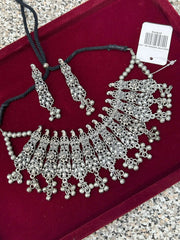 Oxidized necklace set