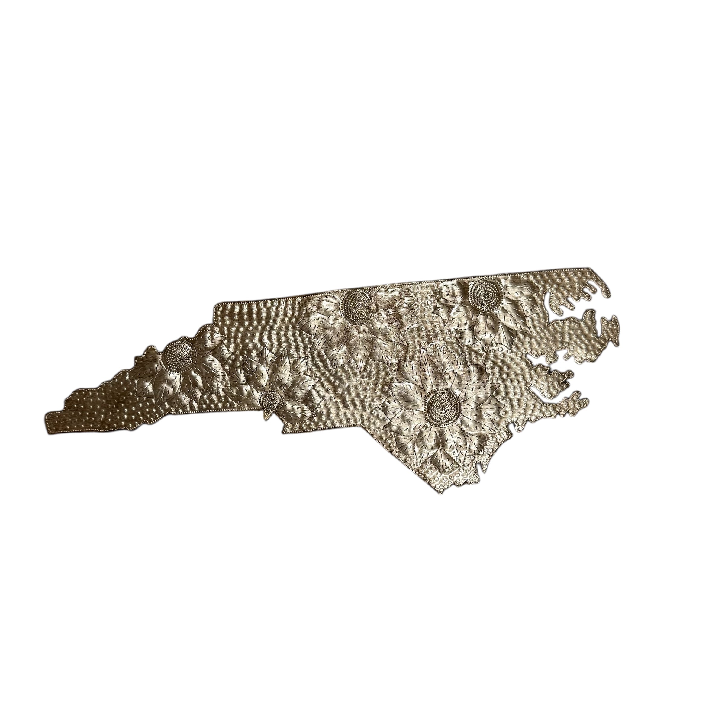 North Carolina Floral Metal Art