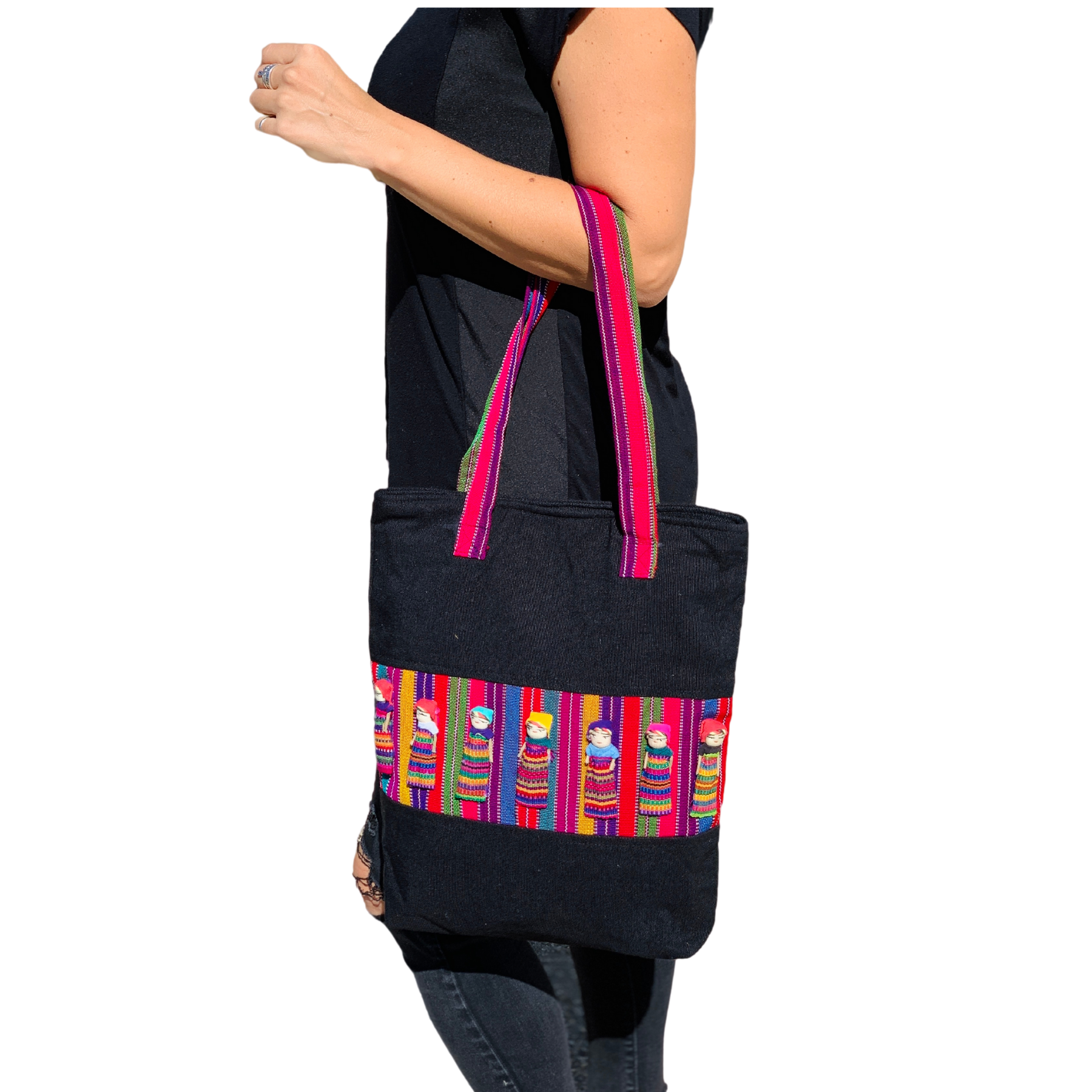 Worry Doll Carry-All Woven Tote - Guatemala