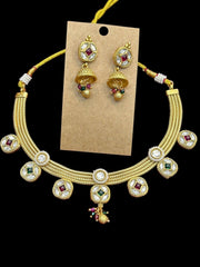 One gram gold polished necklace set
