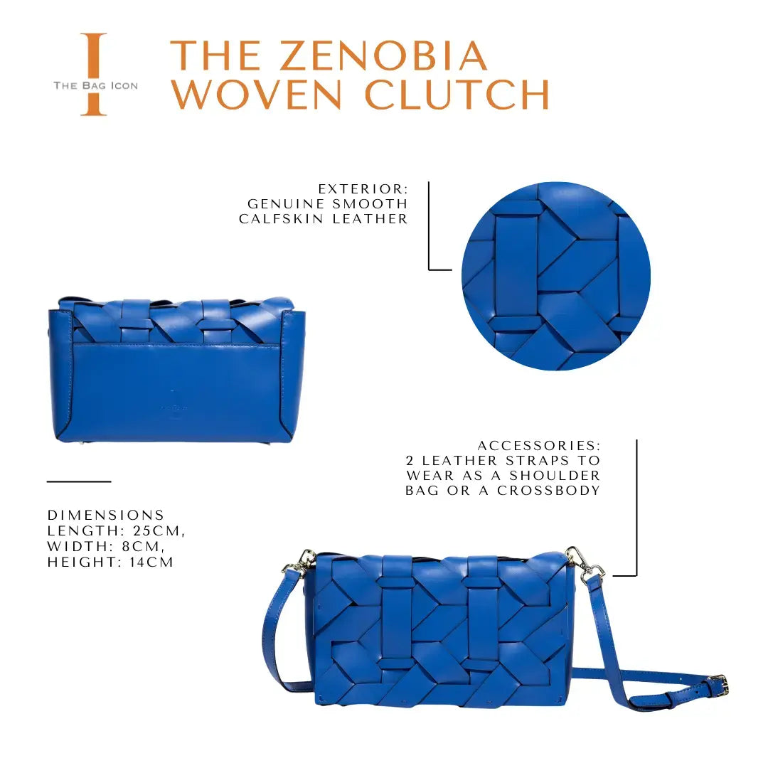 THE ZENOBIA WOVEN CLUTCH